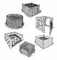 Different styles of Compost Bins.